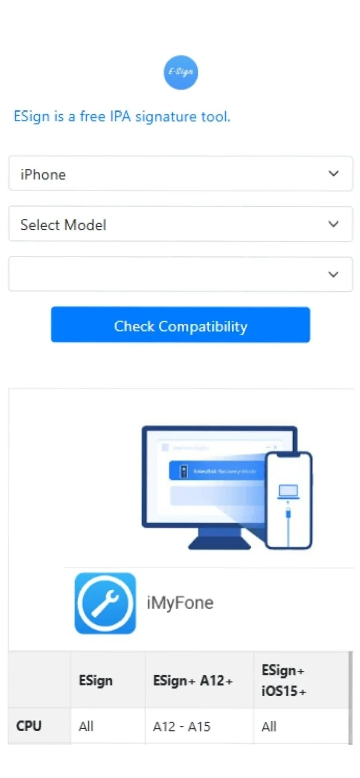 eSign iOS App Interface